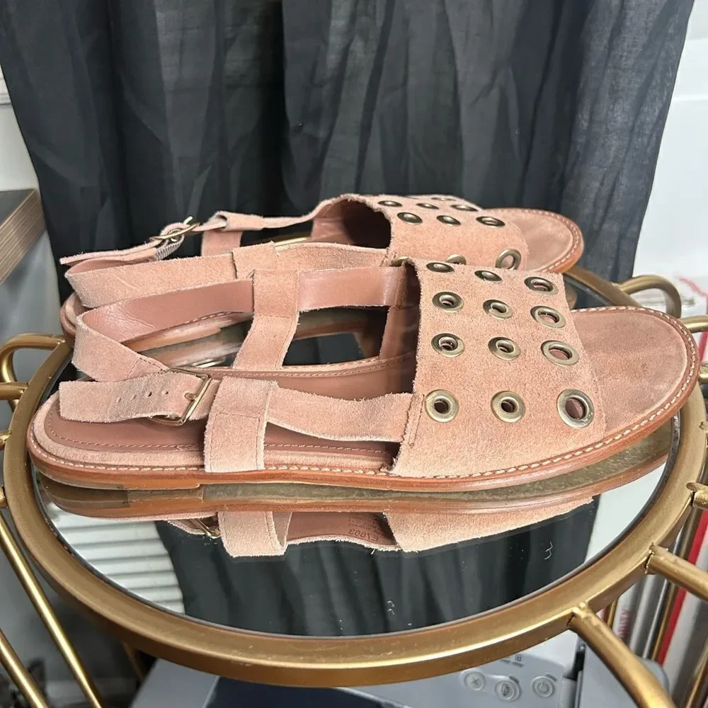 J.Crew Grommet Slingback Suede Sandals